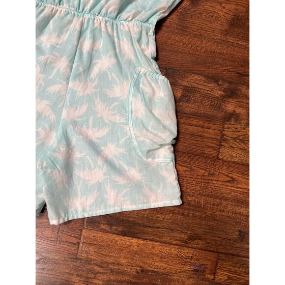 Vintage Clothing One Piece Jumper White Palm Trees on Baby Blue Medium Dandelion - Picture 8 of 11